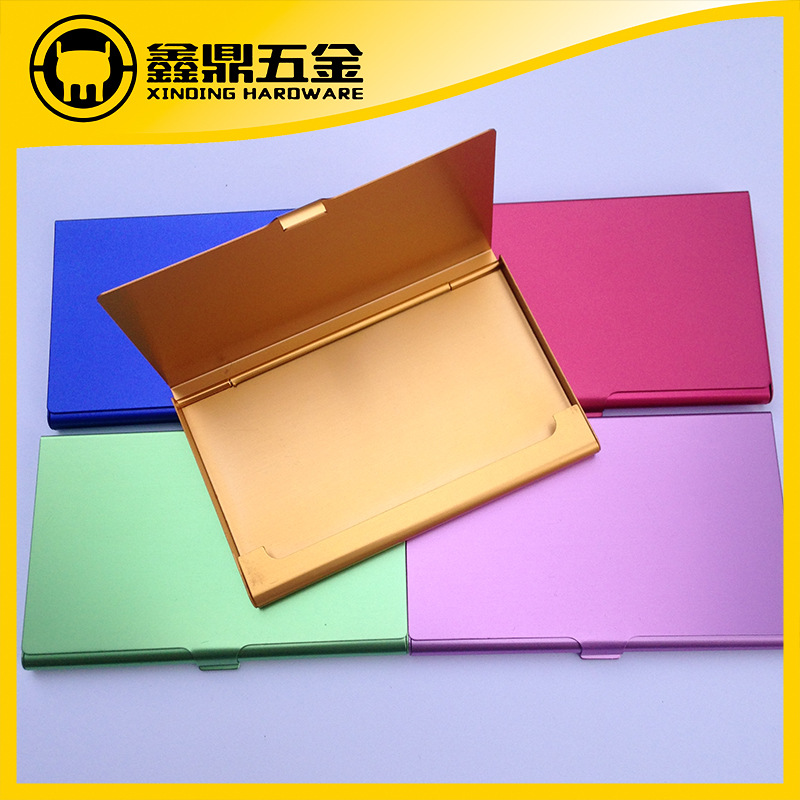 多彩名片盒 鋁氧化名片夾 可以提供多種顏色 定製LOGO 展覽會禮品工廠,批發,進口,代購