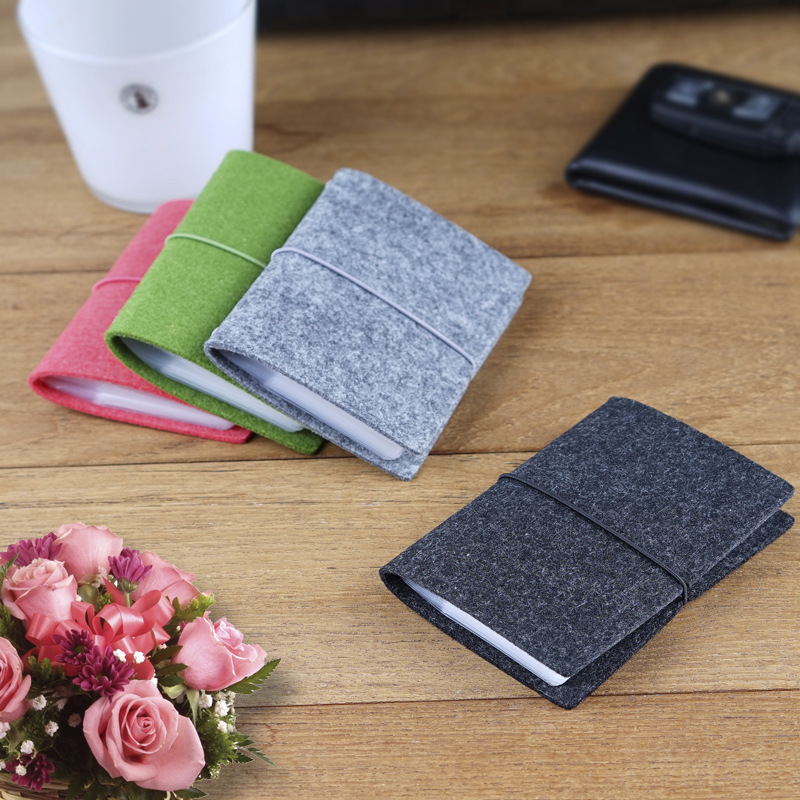 男女式韓國手工卡包時尚超薄證件卡片包夾毛氈多卡位包信用卡袋套批發・進口・工廠・代買・代購