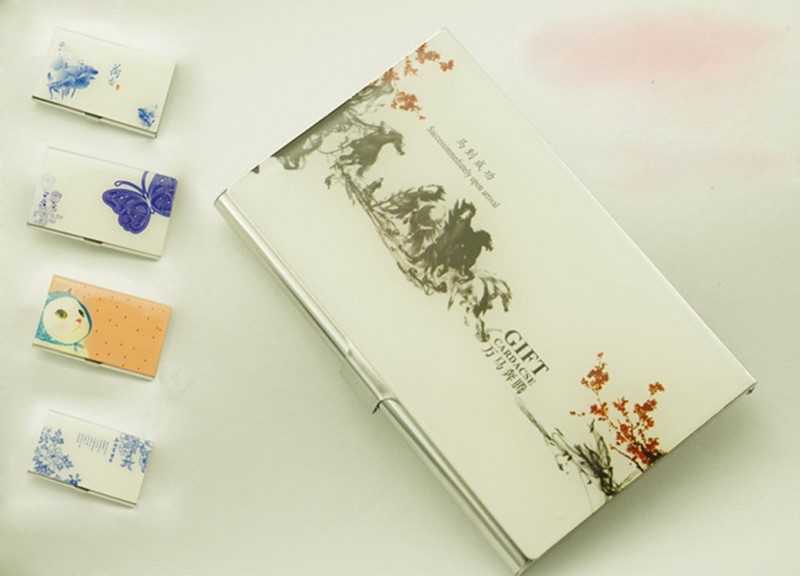 批發優質滴膠青花名片盒、不銹鋼名片盒、名片夾，可以定製LOGO工廠,批發,進口,代購