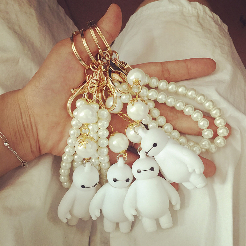 定製精美大白掛飾女韓國高檔珍珠掛件女生禮物 鑰匙扣掛飾批發・進口・工廠・代買・代購