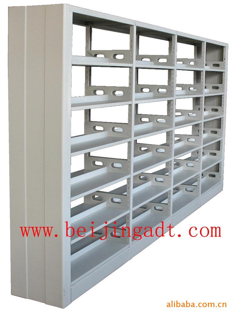 供應雙柱雙麵金屬書架 層板高度可調 單層承重50kg 北京廠傢直銷批發・進口・工廠・代買・代購