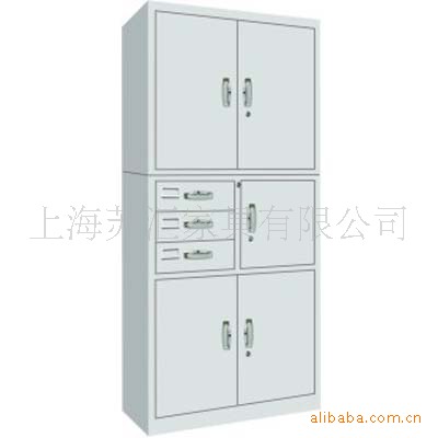 偏三鬥雙節櫃鋼製文件櫃鐵皮櫃辦公傢具系列廠傢直銷工廠,批發,進口,代購