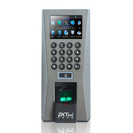 中控正品F18彩屏指紋考勤門禁一體機隨身碟網路下載可定製ID/IC卡工廠,批發,進口,代購