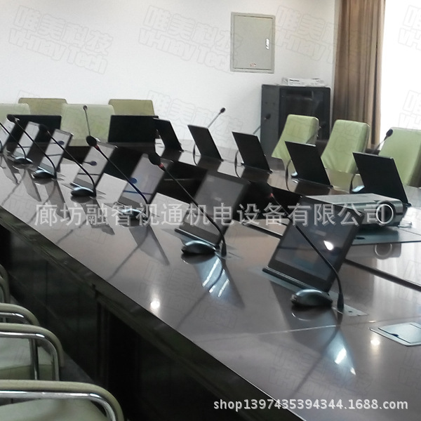 河北工廠低價直供電腦桌超薄液晶屏升降一體機RZV156B工廠,批發,進口,代購