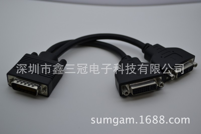 供應DB60M to 2*DVI F 視訊線  LFH60 to DVI-I Cable批發・進口・工廠・代買・代購