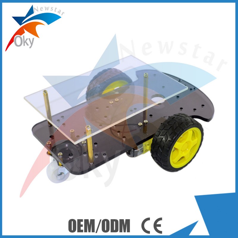 新品 智能小車底盤 兩驅雙層K-001尋跡車體加長版 機器人競速工廠,批發,進口,代購