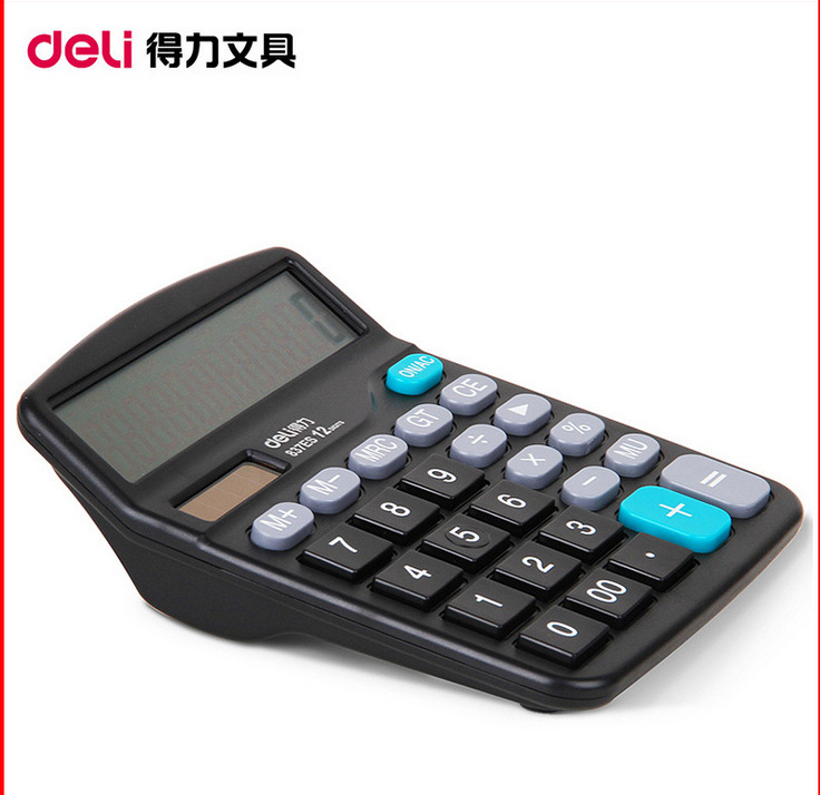 計算器 得力837ES 經濟型太陽能雙電源商務型 桌麵計算器批發・進口・工廠・代買・代購