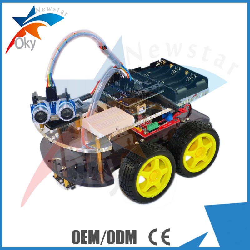 新品 For Arduino高級智能車 尋跡 避障 防跌 遙控四合一 DIY工廠,批發,進口,代購