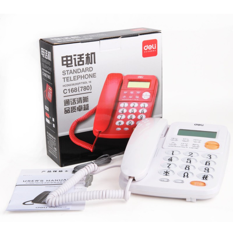得力電話機780電話機 來電顯示 免提 重撥 帶鎖批發・進口・工廠・代買・代購
