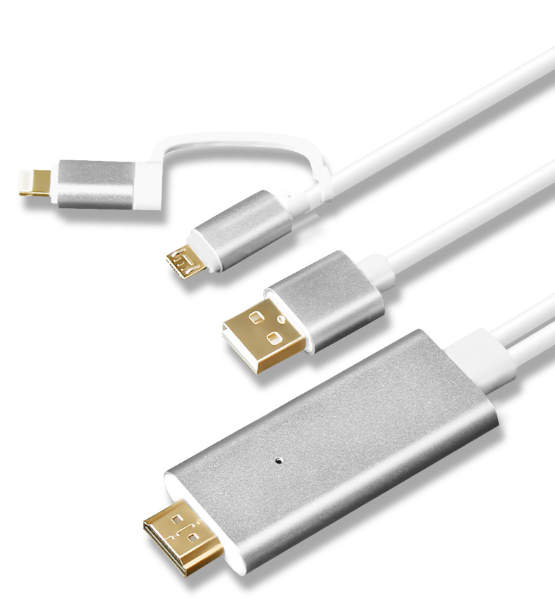 安卓蘋果iPhone6s 7 手機高清同屏連接線轉HDMI電視網路投影傳輸批發・進口・工廠・代買・代購