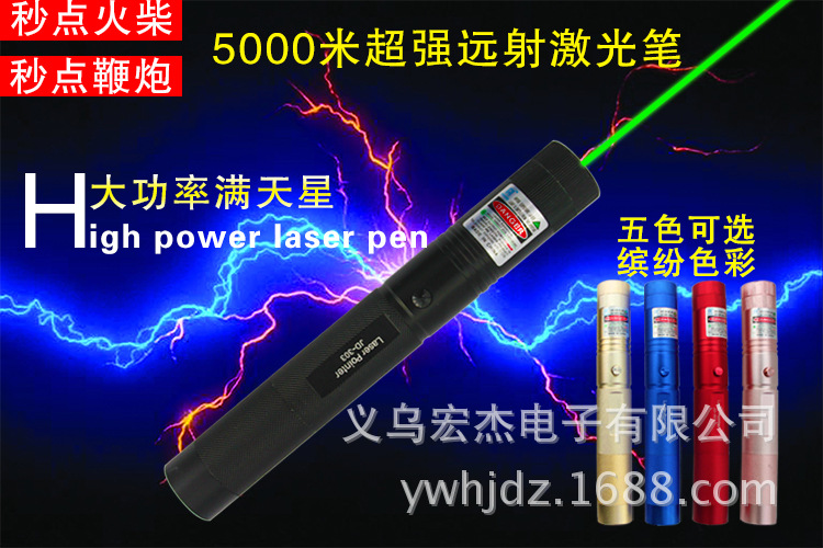 【裸筆】綠光303激光手電筒 大功率綠光激光手電教鞭售樓筆廠傢工廠,批發,進口,代購