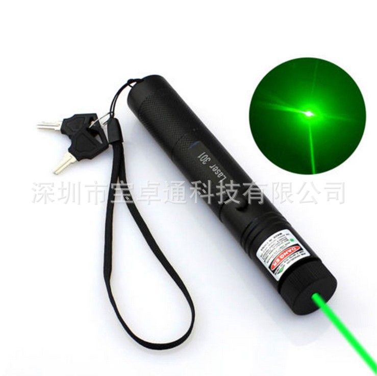 301大功率綠光激光手電 調焦點火遠射單點綠色指星鐳射筆批發工廠,批發,進口,代購
