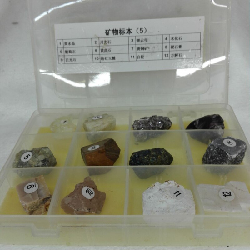 【鼎勝礦物】12種礦物教學標本工廠,批發,進口,代購