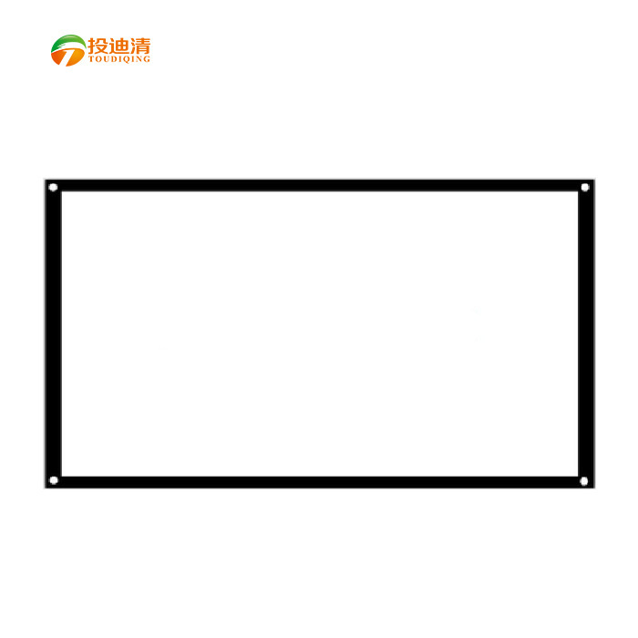 廠傢直銷投迪清TDQ投影幕佈72寸4:3白塑佈高清傢用3D簡易幕佈批發・進口・工廠・代買・代購