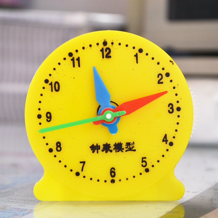 批發小學生數學教具時鐘 認識時間 鐘點學習器 3針聯動 鐘表模型工廠,批發,進口,代購