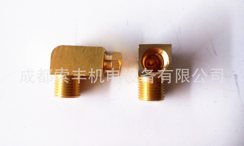 直銷潤滑接頭 卡套式直角彎頭 銅接頭 電動稀油泵配件M10-∮4/∮6工廠,批發,進口,代購