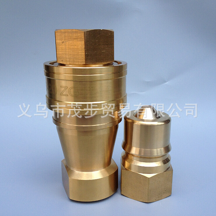 廠傢熱銷高品質 液壓快速接頭黃銅 模具快速接頭ZG1寸 全黃銅接頭工廠,批發,進口,代購