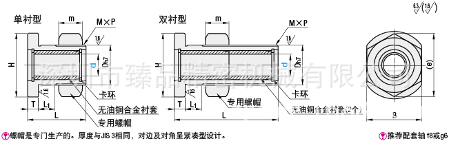 供應MPNT， MPNTW螺紋套型無油襯套銅合金肩型工廠,批發,進口,代購