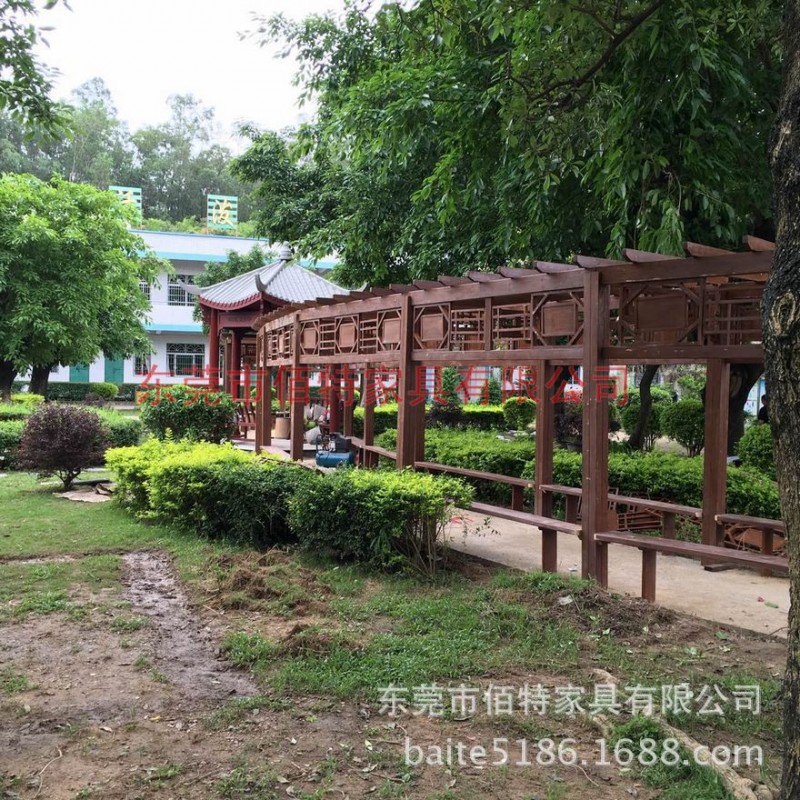 供應廣東東莞實木廊架 防腐木碳化木葡萄架 弧形長廊工廠,批發,進口,代購