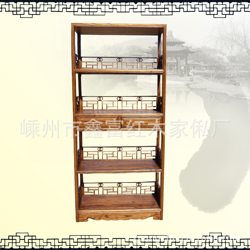 廠傢供應 明清古典四層仿古書架 花架實木  可做書架批發・進口・工廠・代買・代購
