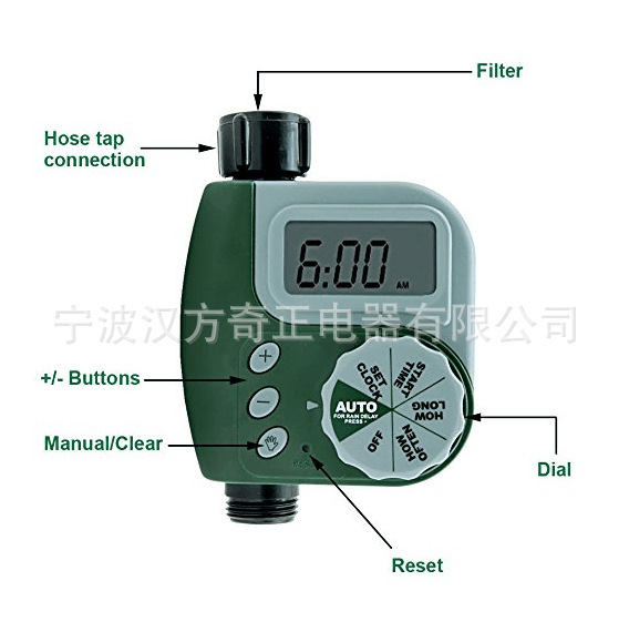 外貿定時戶外園林灌溉控製器電磁閥定時器花園自動澆水澆花器工廠,批發,進口,代購