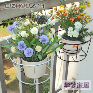 華夢 歐式田園 鐵藝花架 陽臺置物架 鐵藝置物架 欄桿架批發・進口・工廠・代買・代購