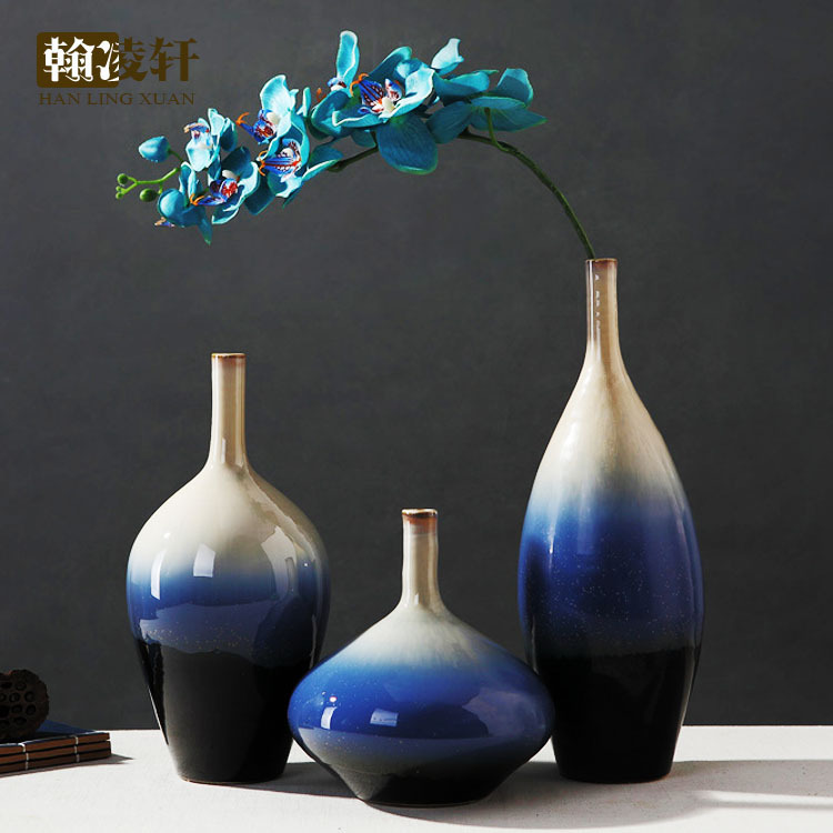景德鎮陶瓷花瓶 三件套時尚傢居 陶瓷工藝品擺件 創意花瓶工廠,批發,進口,代購