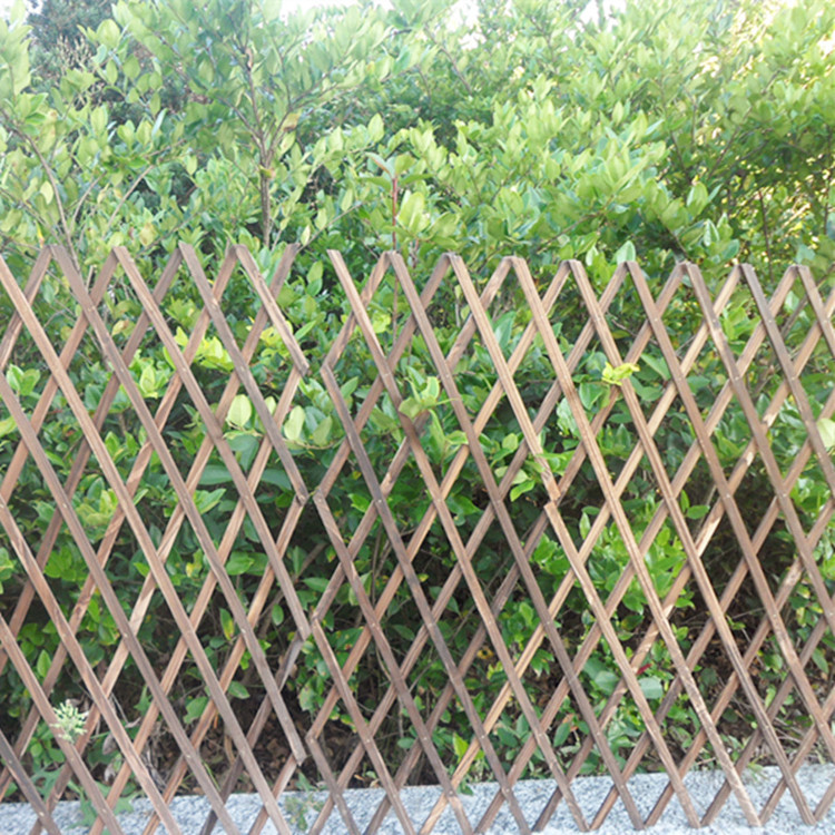 碳化防腐木柵欄伸縮花園木質圍欄墻壁裝飾爬藤架網格花架庭園籬笆批發・進口・工廠・代買・代購