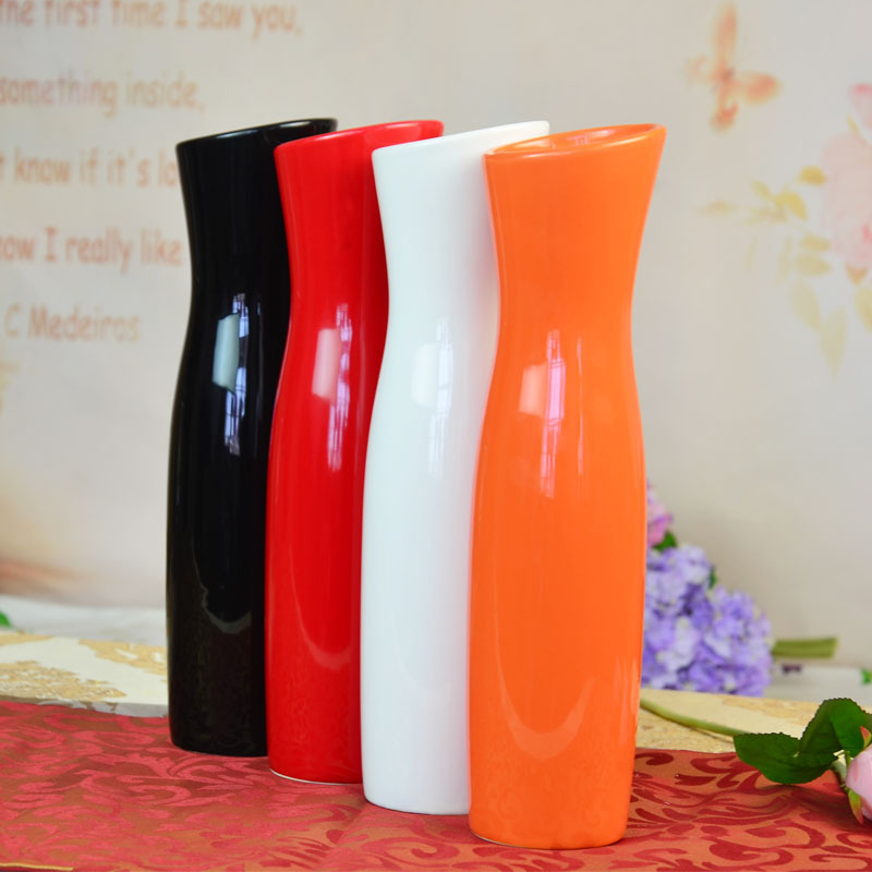 特價 現代簡約風格簡約陶瓷旗袍斜口花瓶 喬遷新居禮品 傢居飾品批發・進口・工廠・代買・代購