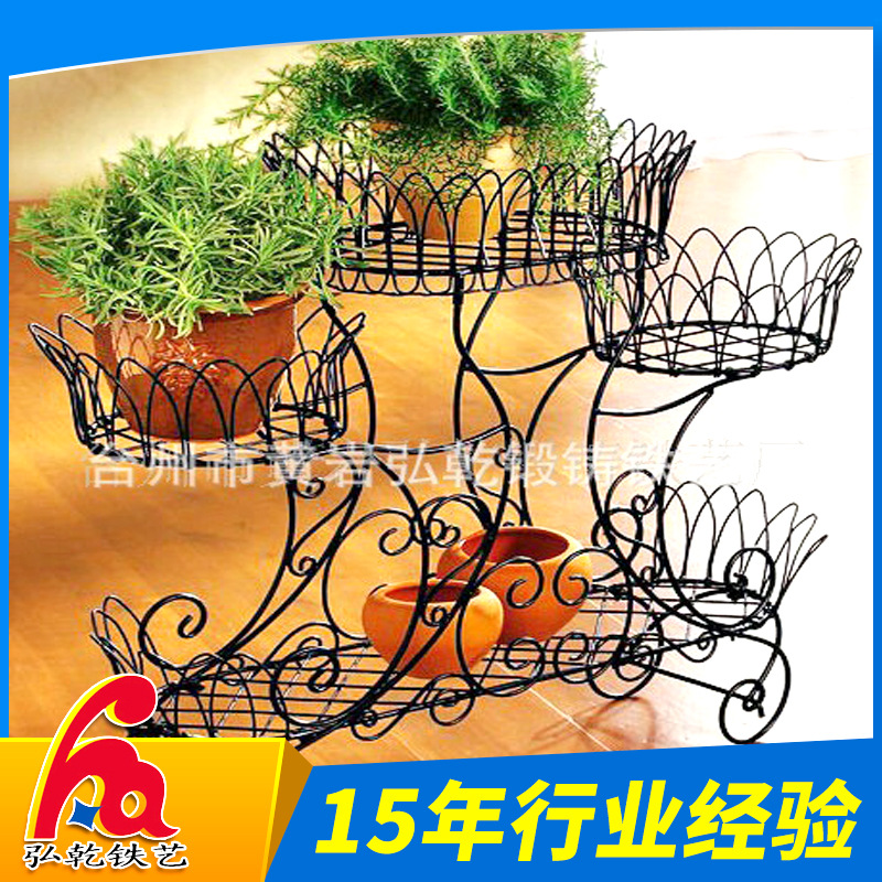 廠傢熱銷 陽臺歐式鐵藝花架 雕花復古花架工廠,批發,進口,代購