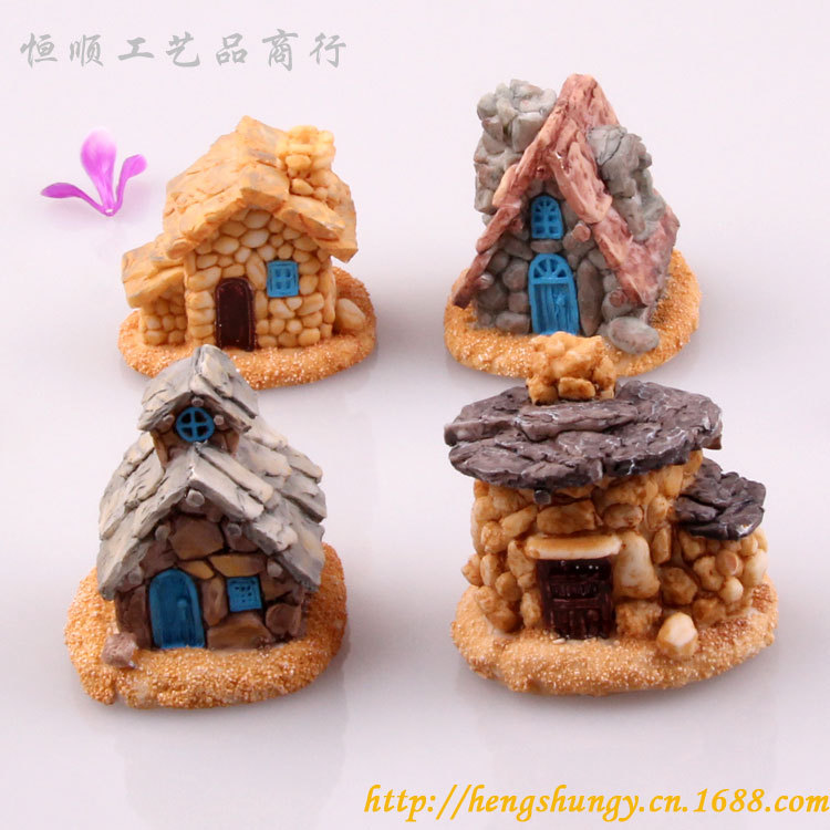 微景觀擺件 迷你小石頭房子 樹脂DIY造景工具 多肉花盆玩具批發工廠,批發,進口,代購