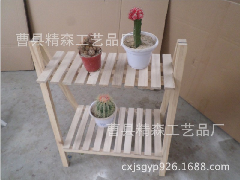 廠傢直銷木質三四層花架 置物架 純實木花架 桐木花架白色做舊等工廠,批發,進口,代購