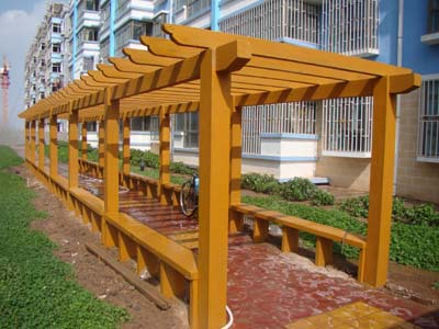 開發定製水泥仿木廊架模具/葡萄架模具/水泥廊架製做技術/廊架工廠,批發,進口,代購