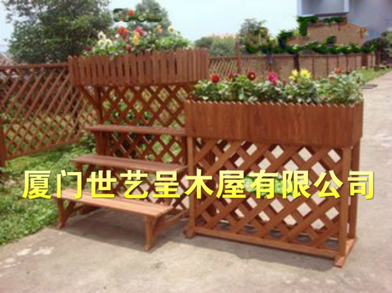 防腐木花箱|花槽|碳化木花箱|木製花箱|綠化裝飾工廠,批發,進口,代購