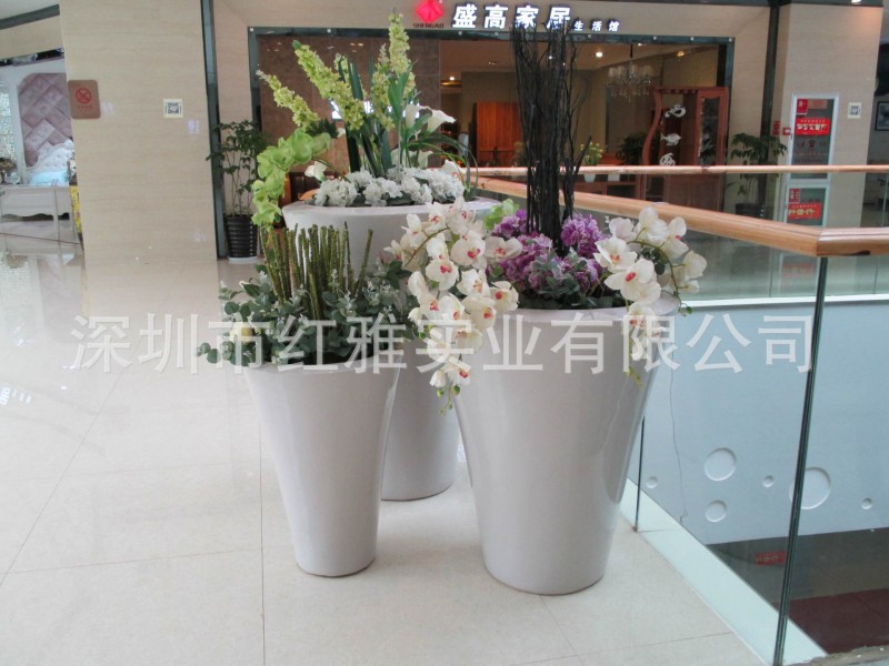 廠傢直銷 來圖定製 玻璃鋼花盆 辦公場所酒店傢庭專用 造型美觀工廠,批發,進口,代購