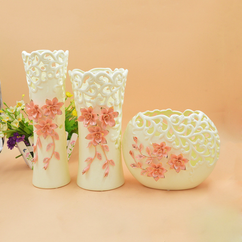 批發 2211創意新奇特陶瓷擺件 陶瓷傢居飾品高檔仿真花假花花瓶工廠,批發,進口,代購