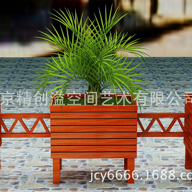 工廠定製防腐木花箱、防腐木花槽、各種規格實木花盆、實木花槽工廠,批發,進口,代購