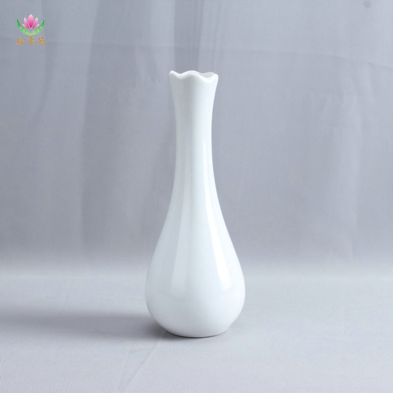 妙音苑陶瓷 中溫白色觀音瓶餐廳傢居裝飾工藝品擺設花瓶 1835工廠,批發,進口,代購