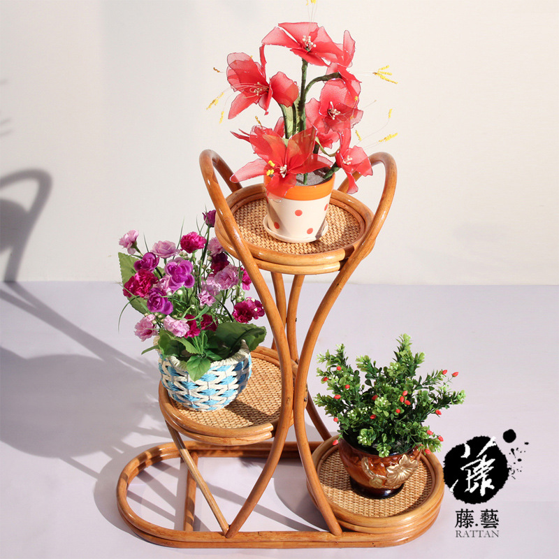 南藤 藤花架 傢居飾品 多層花架 室內花架 花盆架  SJ-632工廠,批發,進口,代購