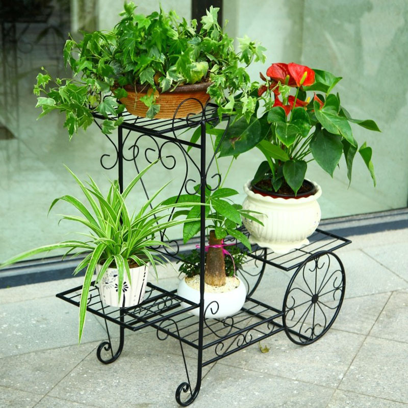 CL鐵藝花架子花盆架落地式陽臺花架室內花架階梯花架推車花架批發工廠,批發,進口,代購