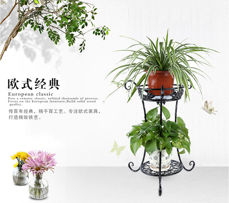 歐式花架子鐵藝客廳花架多層落地吊蘭綠蘿花架子陽臺室內花架特價批發・進口・工廠・代買・代購