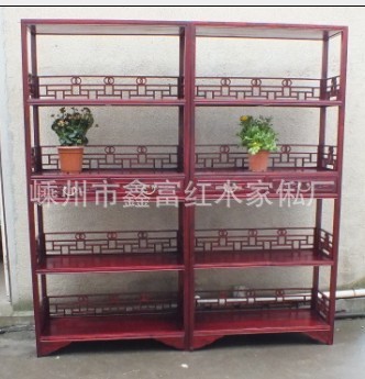 廠傢供應 明清古典四層書架 花架實木書架 防腐木質花架 訂做書櫃工廠,批發,進口,代購