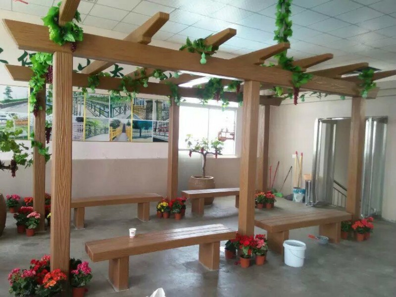 免費噴漆山東泰安戶外鋼筋混凝土仿木葡萄架  廊架  亭架濟南濟寧工廠,批發,進口,代購