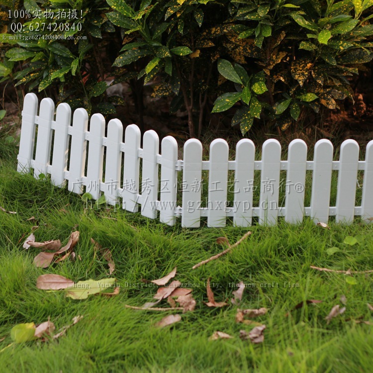 20cm高塑料圍欄片 戶外白色花園籬笆菜園圍欄庭院裝飾塑料柵欄批發・進口・工廠・代買・代購
