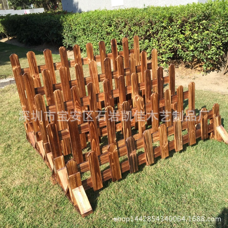 廠傢直銷1米長20-60高碳化木 防腐木圍欄 折疊實木寵物柵欄 批發工廠,批發,進口,代購