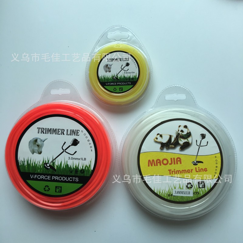 毛佳牌多規格大泡殼 尼龍割草線 全新料割草繩圖片僅供參考請詢價工廠,批發,進口,代購