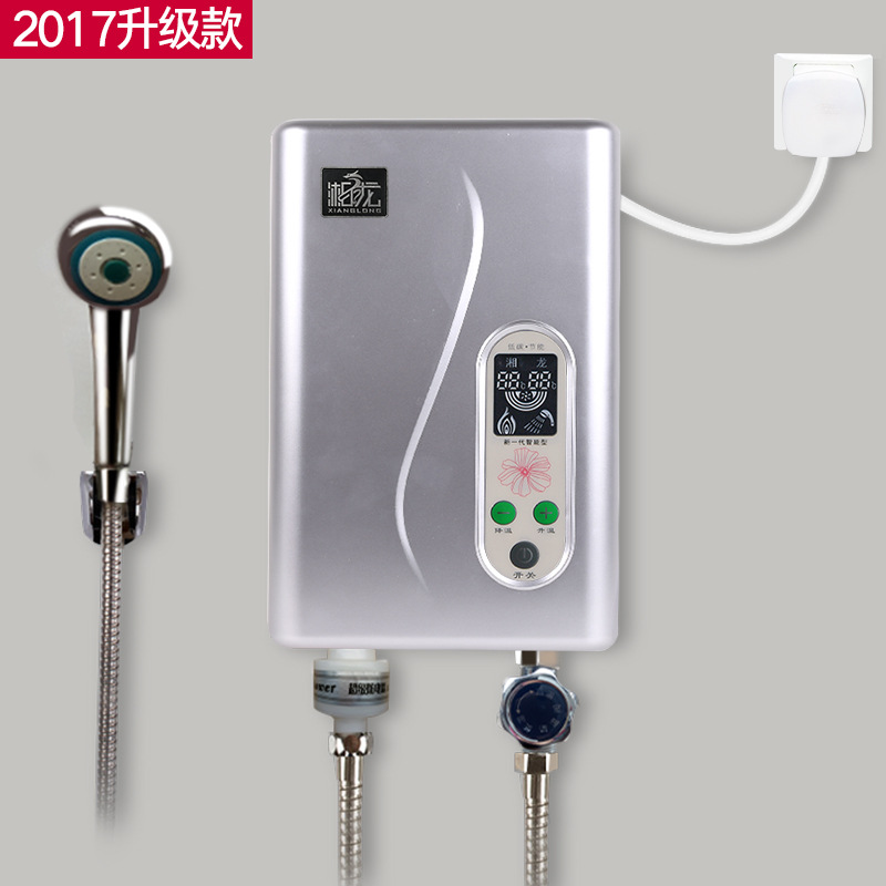 湘龍即熱式恒溫電熱水器傢用洗澡淋浴快速熱式免儲水4500W帶插頭工廠,批發,進口,代購