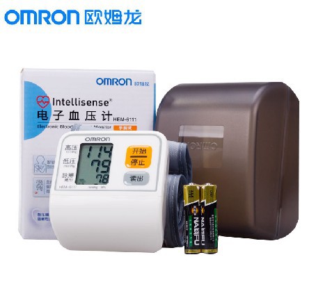 鐵保正品歐姆龍電子血壓計HEM-6111全自動腕式傢用測量血壓器工廠,批發,進口,代購