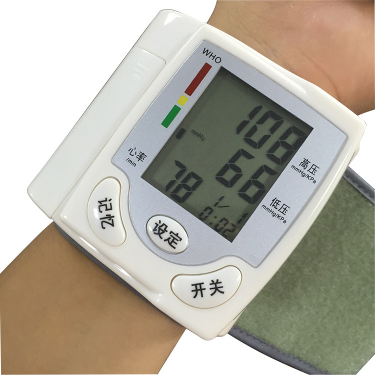 日期功能電子血壓計手腕 全自動血壓機 測血壓機器傢用老年人用品工廠,批發,進口,代購