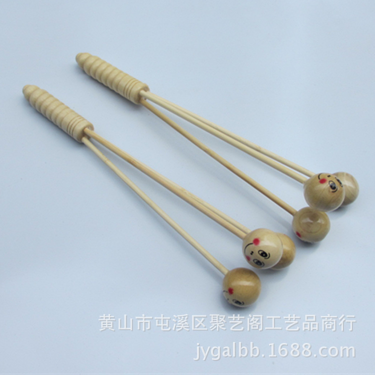 笑臉敲背錘 三寶錘敲背按摩器木質三球錘按摩捶 廠傢直銷零散批發批發・進口・工廠・代買・代購